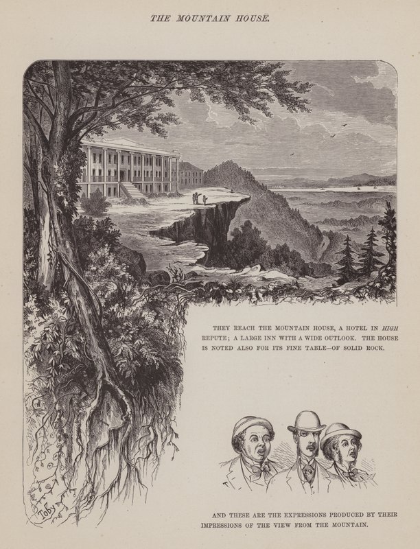 Página de The American Tour of Messrs Brown, Jones and Robinson (gravura) de Richard Doyle