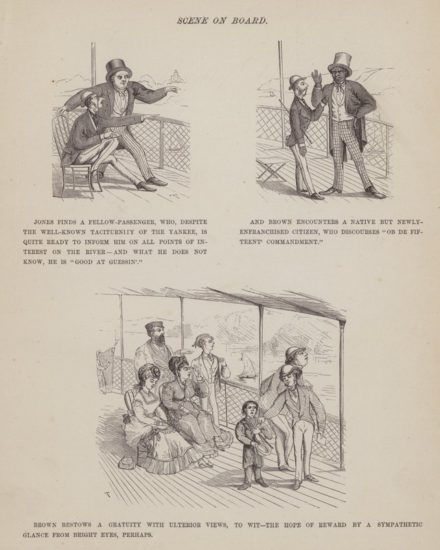 Página de The American Tour of Messrs Brown, Jones and Robinson (gravura) de Richard Doyle