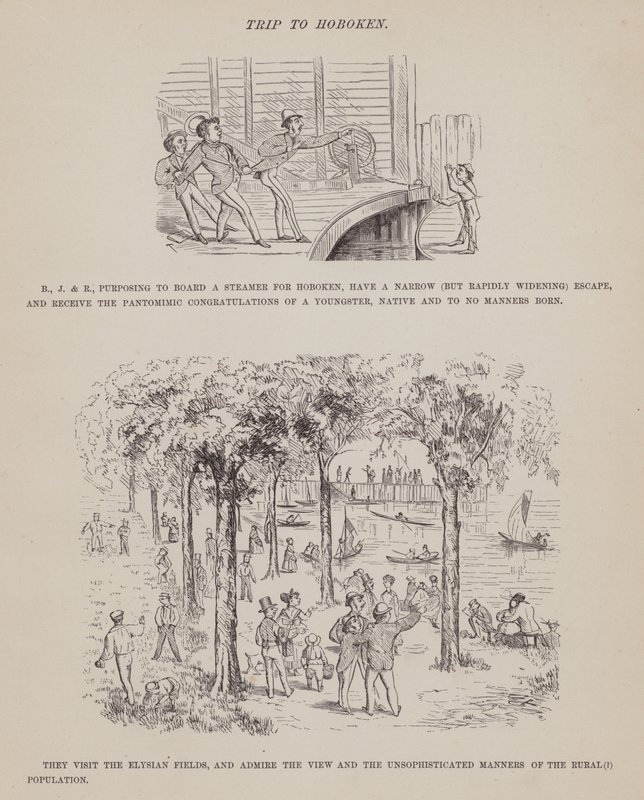 Página de The American Tour of Messrs Brown, Jones and Robinson (gravura) de Richard Doyle