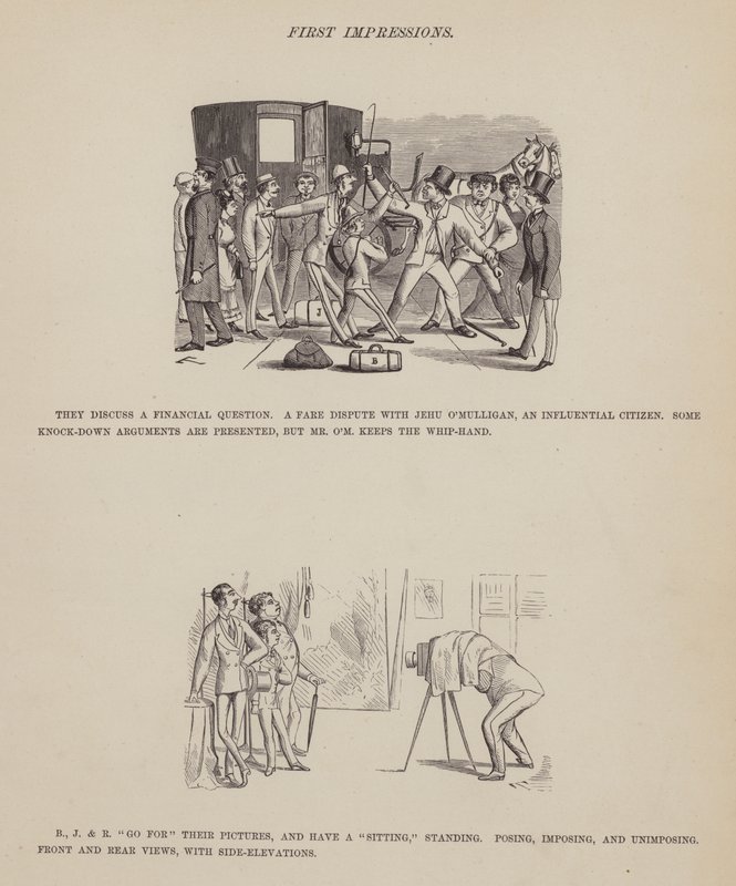 Página de The American Tour of Messrs Brown, Jones and Robinson (gravura) de Richard Doyle