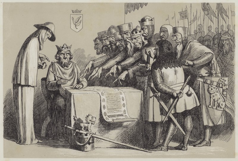 Assinatura da Magna Charta (aquatinta) de Richard Doyle