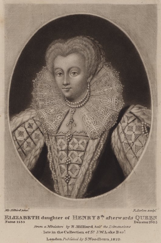 Rainha Elizabeth I (mezzotint) de Richard Earlom