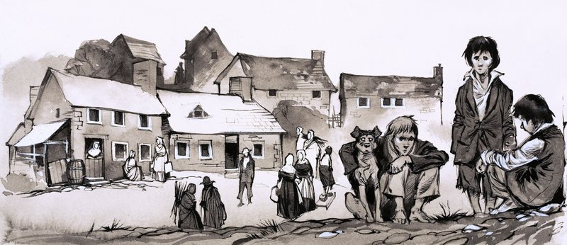 Um Homem Assombrado pela Pobreza: Richard Cobden (guache sobre papel) de Richard Hook