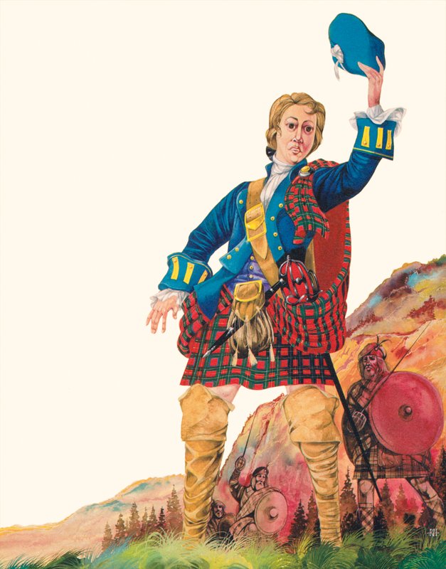 Bonnie Prince Charlie (litografia a cores) de Richard Hook