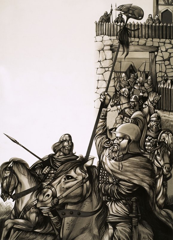 Camelot, o castelo do Rei Artur e dos seus Cavaleiros da Távola Redonda de Richard Hook