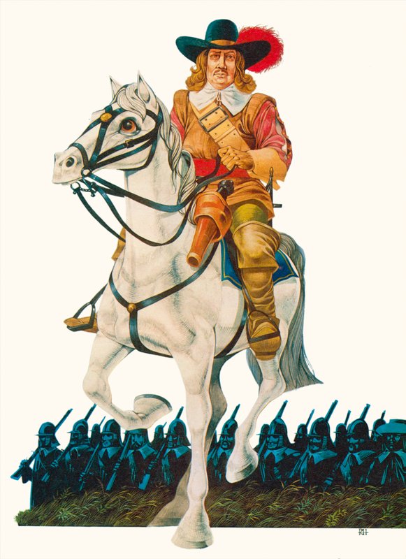 Oliver Cromwell (litografia a cores) de Richard Hook