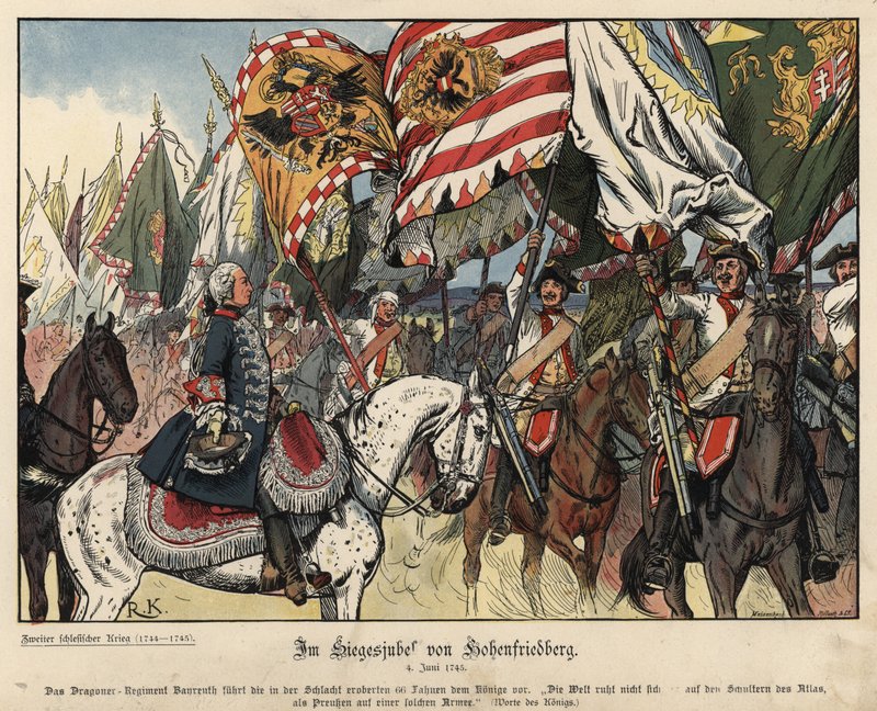 Comemorando a vitória na batalha de Hohenfriedeberg de Richard Knoetel