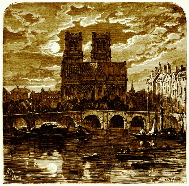Catedral de Notre Dame, ilustração de 