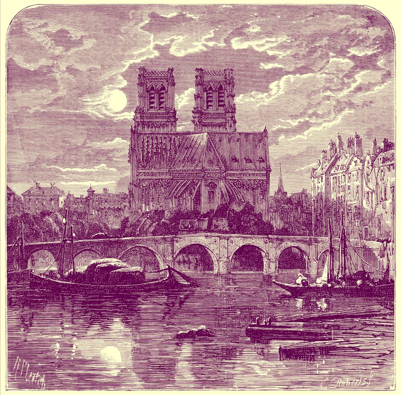 Catedral de Notre Dame, ilustração de 