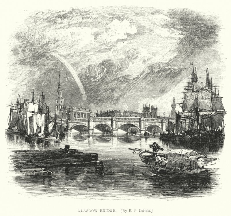 Ponte de Glasgow (gravura) de Richard Principal (after) Leitch