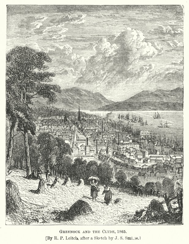 Greenock e o Clyde de Richard Principal (after) Leitch