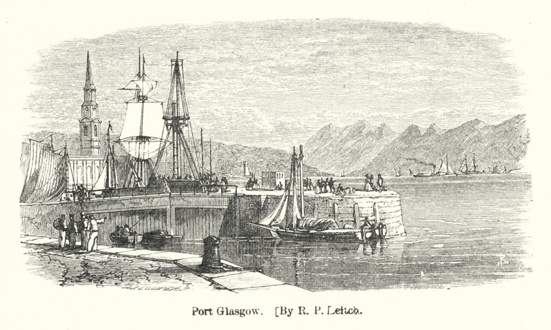 Port Glasgow (gravura) de Richard Principal (after) Leitch