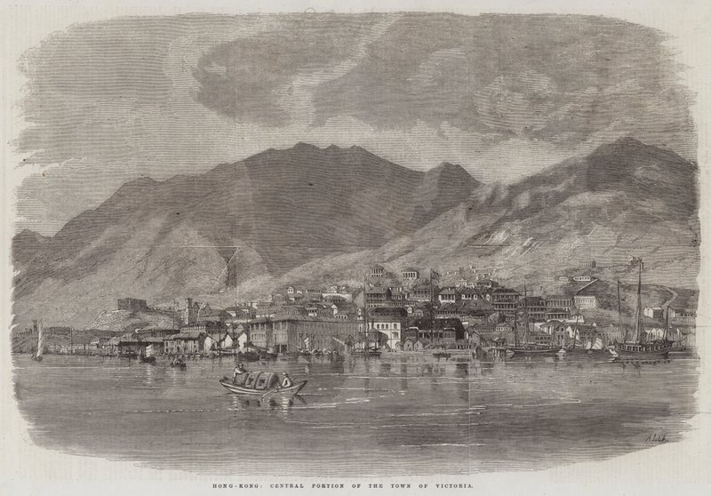 Hong Kong, porção central da cidade de Victoria de Richard Principal Leitch