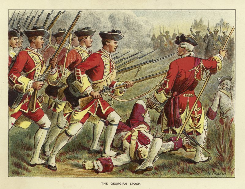 Epochs do exército britânico - a época georgiana de Richard Simkin