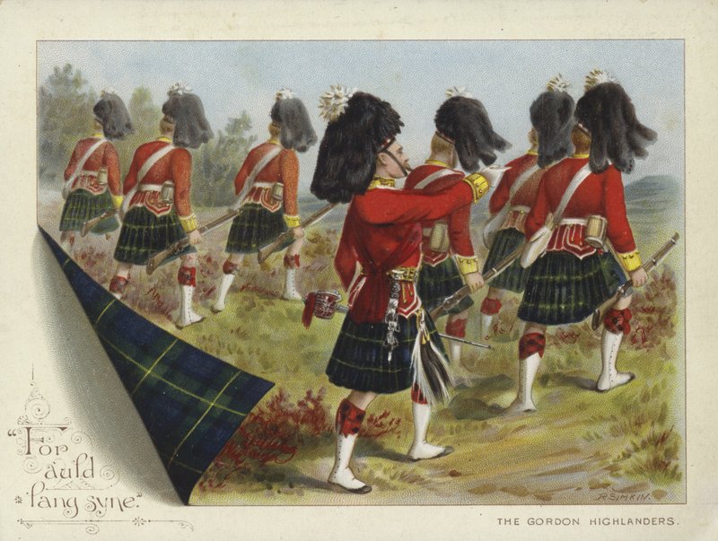 Os Highlanders de Gordon (cromolitho) de Richard Simkin
