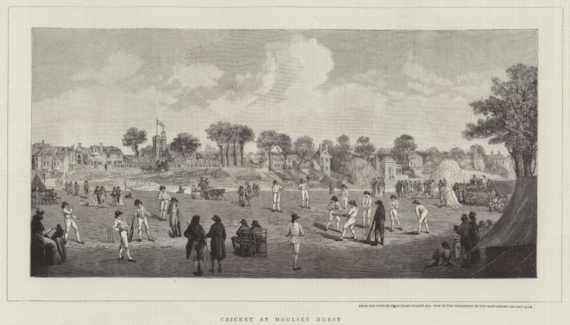 Críquete em Moulsey Hurst de Richard Westall
