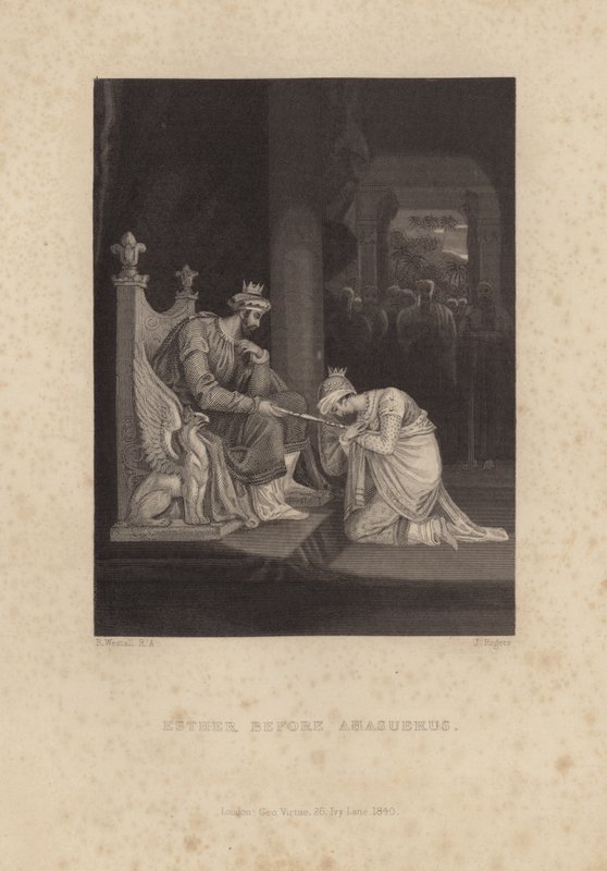 Ester antes de Assuero de Richard Westall