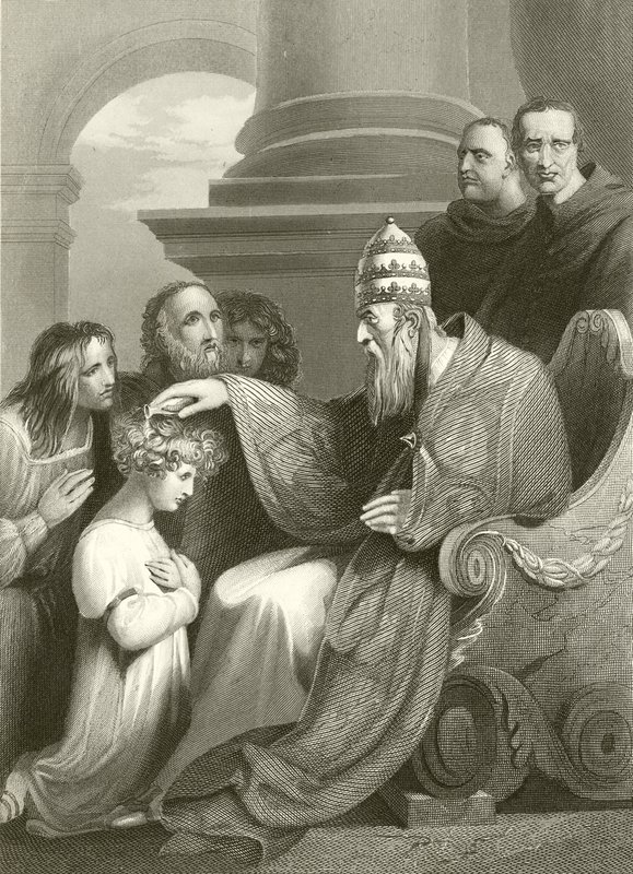 Príncipe Alfred antes do Papa Leão III de Richard Westall