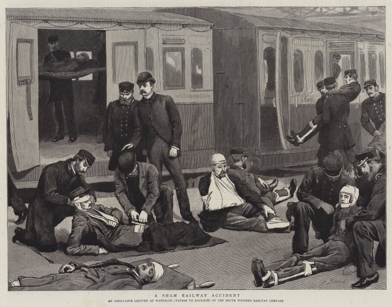 Um acidente ferroviário Sham de Robert Barnes
