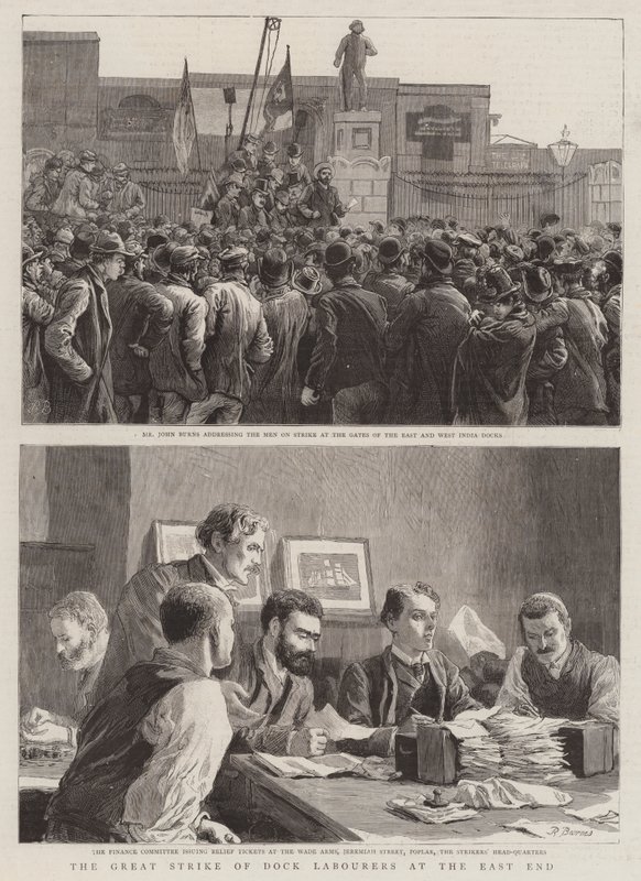 A grande greve dos trabalhadores das docas no East End de Robert Barnes