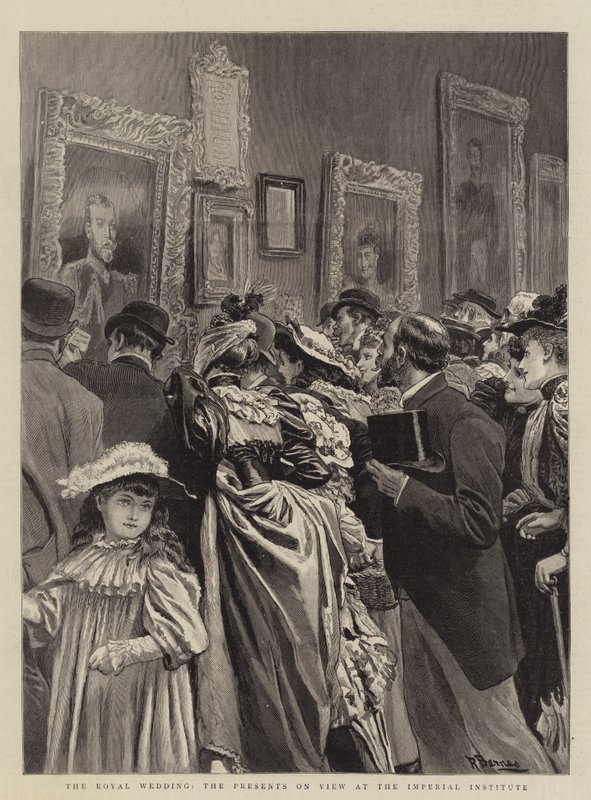 O casamento real, os presentes em vista no Instituto Imperial de Robert Barnes