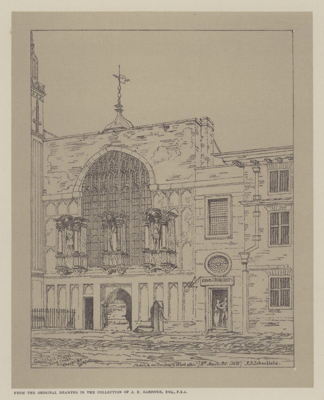 Capela Guildhall, King Street, Cheapside, Londres, 1815 de Robert Blemell Schnebbelie