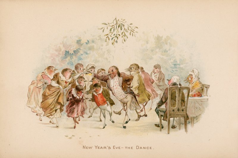 Ilustração para os galhos ou Natal no Ruddock Hall de Robert Dudley