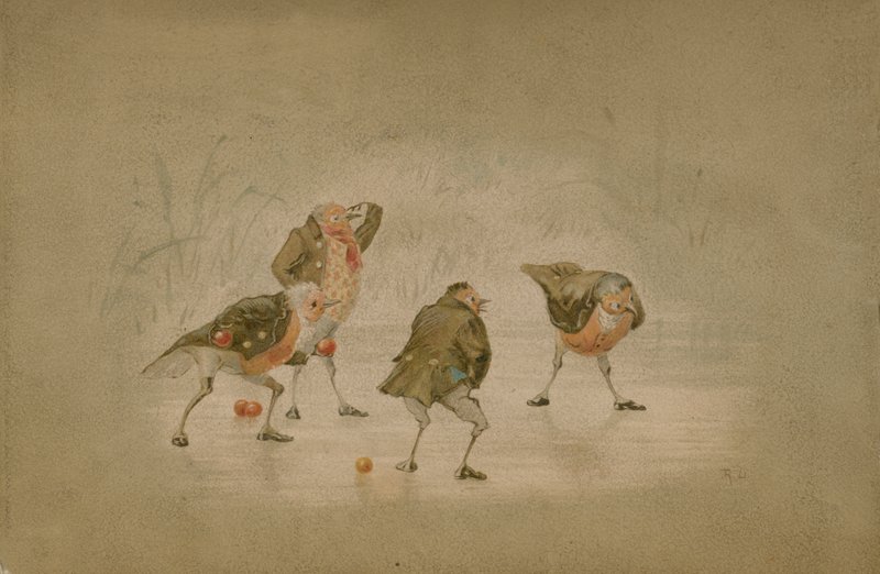Ilustração para os galhos ou Natal no Ruddock Hall de Robert Dudley