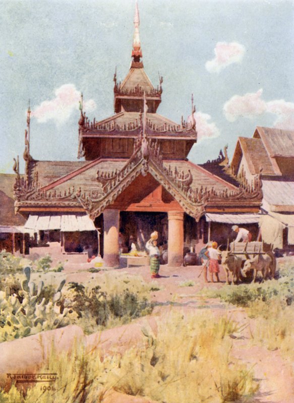 Entrada, para, bazar, em, a, shwe, dagon de Robert George Talbot Kelly