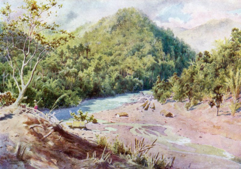 Acampamento de Mineração no The Rapids de Robert George Talbot Kelly