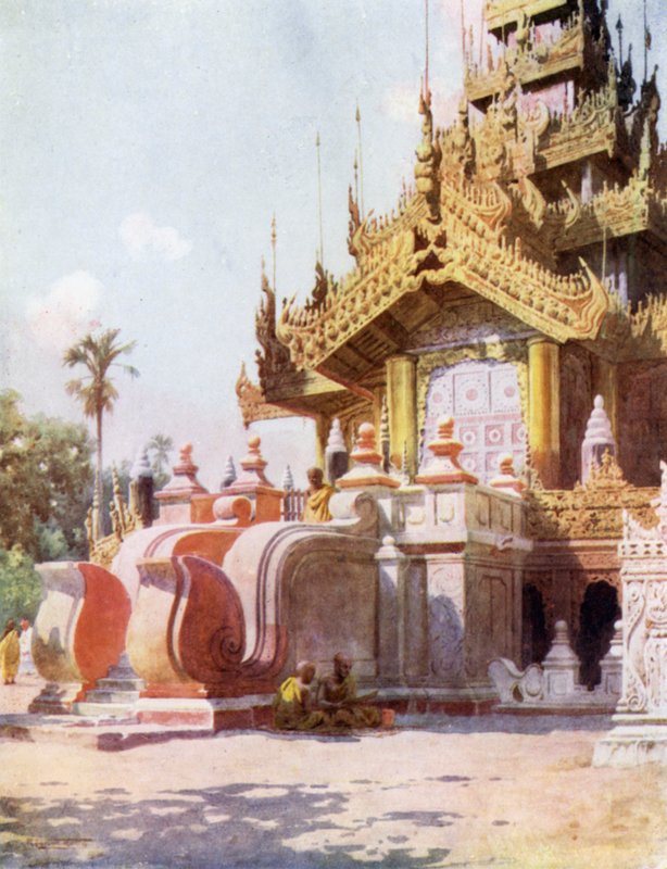 Pórtico do Mosteiro Dourado das Rainhas, Mandalay de Robert George Talbot Kelly