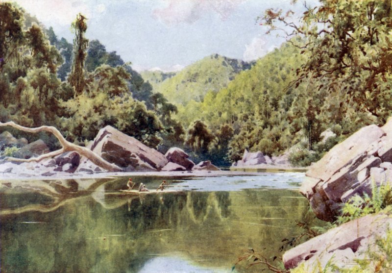 Rafting pelo rio Nan-tu de Robert George Talbot Kelly