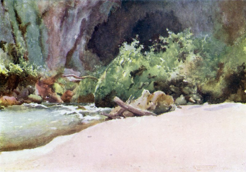 A parte inferior do desfiladeiro de Goekteik de Robert George Talbot Kelly