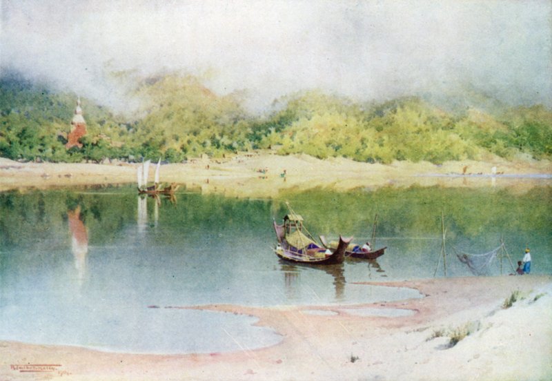 O rio em Prome, Morning Mists subindo de Robert George Talbot Kelly