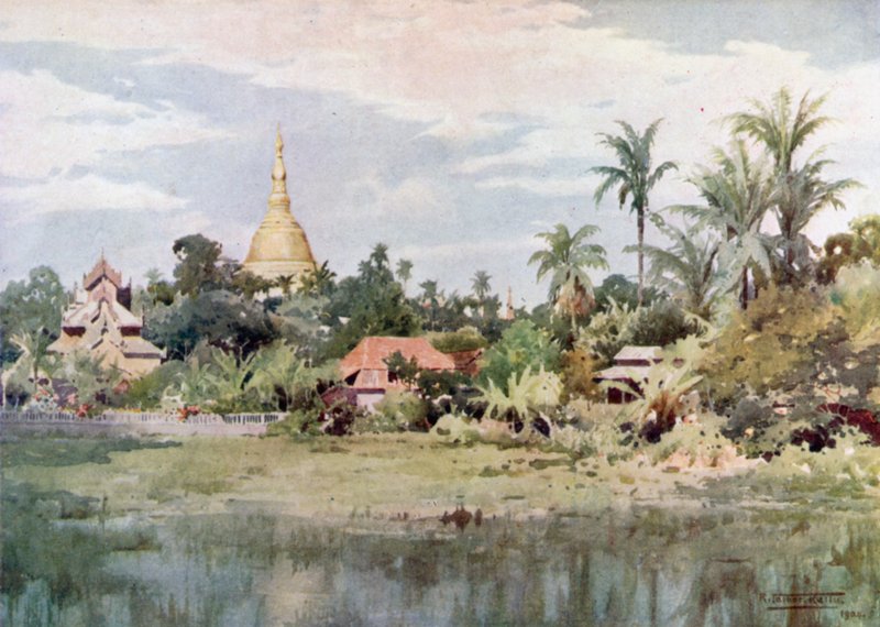 O Shwe Dagon do Tanque Bahan de Robert George Talbot Kelly
