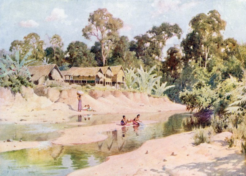 A aldeia de Min-byin de Robert George Talbot Kelly