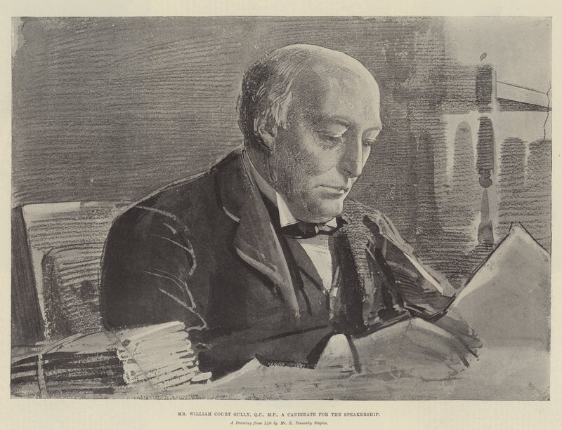 Sr. William Court Gully, QC, MP, candidato a palestrante de Robert Ponsonby Staples