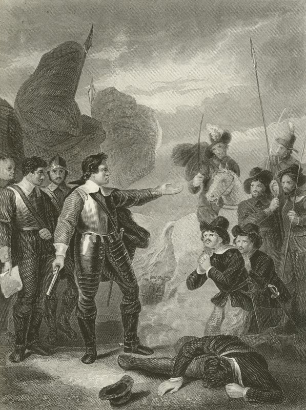 Cromwell suprimindo o motim no exército de Robert Smirke