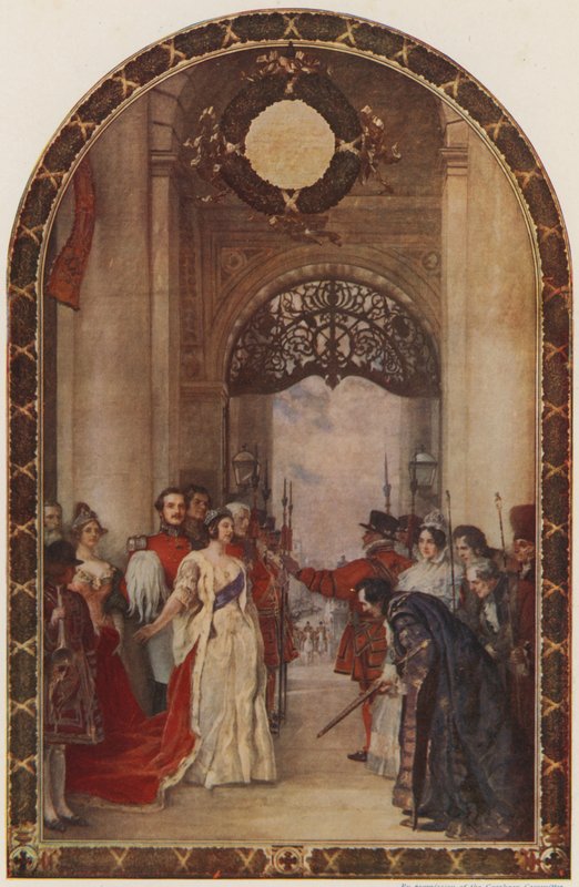 Abertura da Bolsa Real pela Rainha Vitória, Londres, 1844 de Robert Walker Macbeth