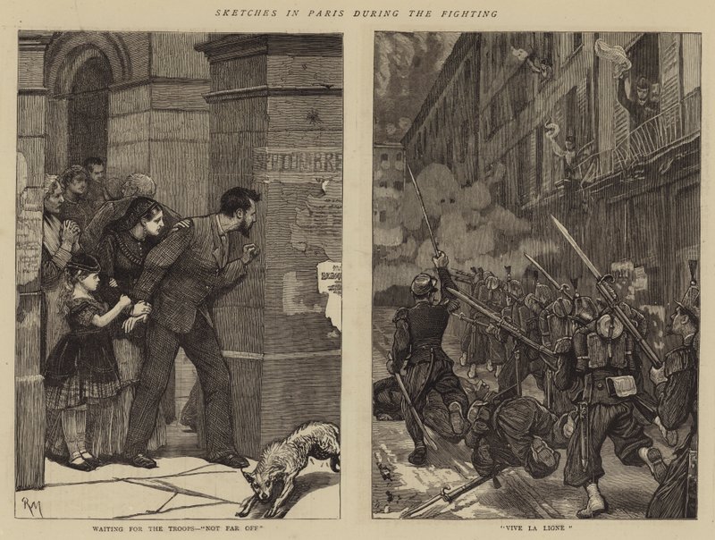 Esboços em Paris durante a luta de Robert Walker Macbeth
