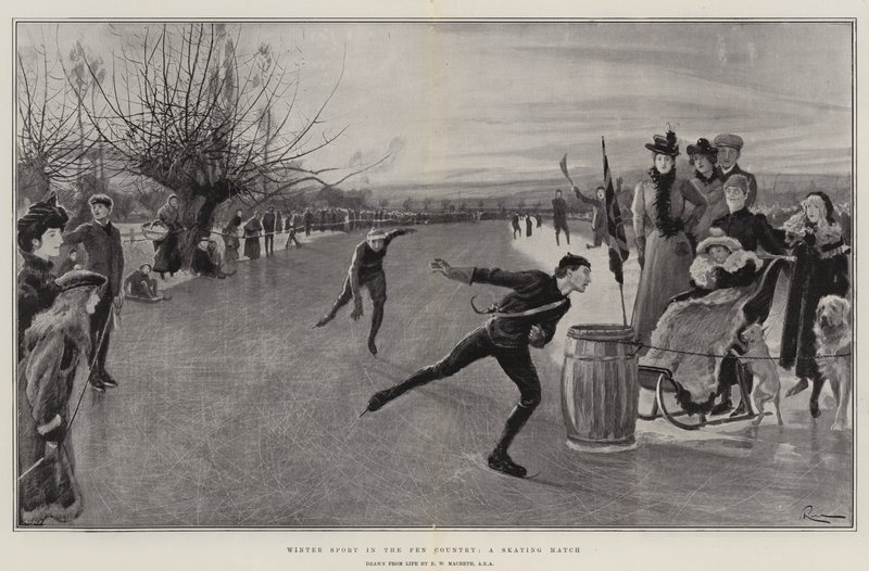 Esporte de Inverno no País Fen, um jogo de patinação de Robert Walker Macbeth