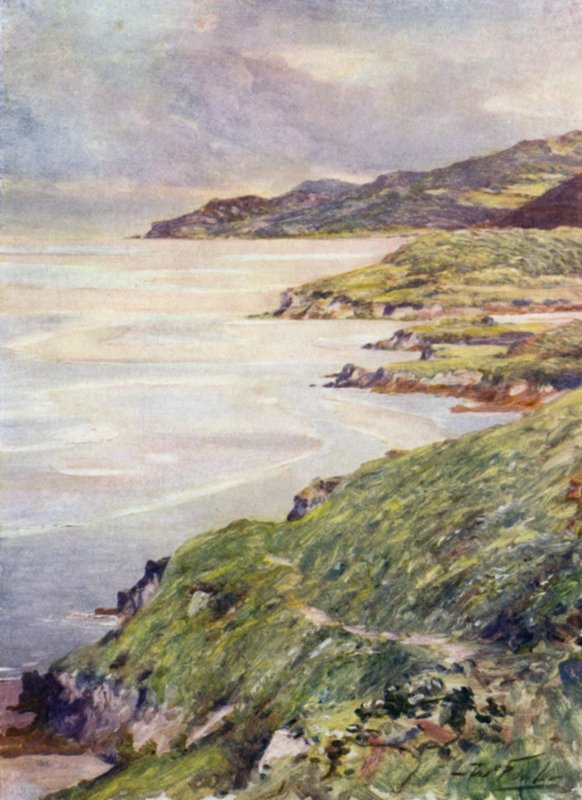 A Lonely Shore, Barmouth Estuary (cor litho) de Robert (after) Fowler