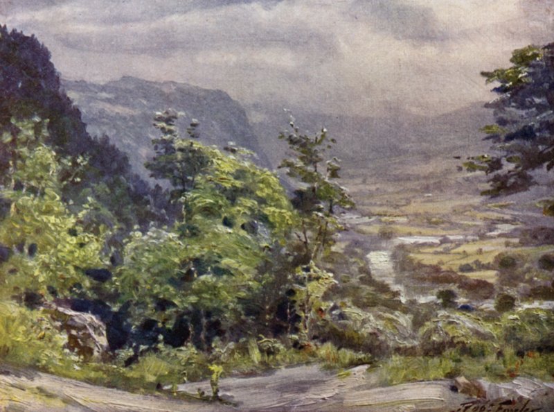 Conway Valley (cor litho) de Robert (after) Fowler