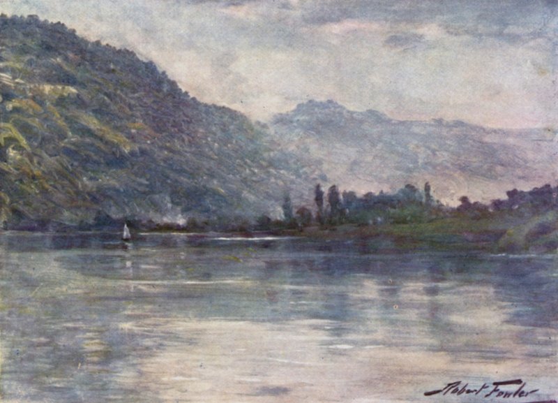 Névoa da manhã, perto de Trefriw (cor litho) de Robert (after) Fowler