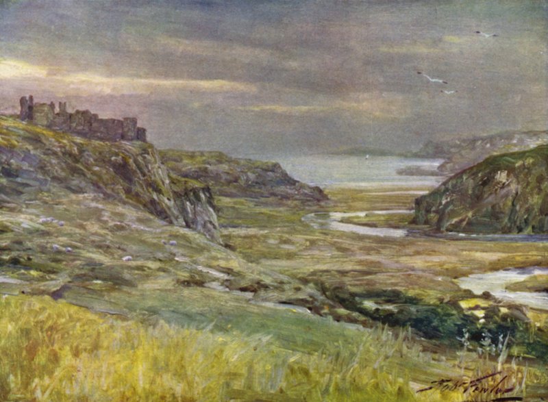 Pennard Castle, Glamorganshire (cor litho) de Robert (after) Fowler