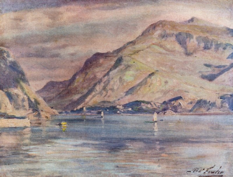 Snowdon de Cwm-y-Glo (cor litho) de Robert (after) Fowler