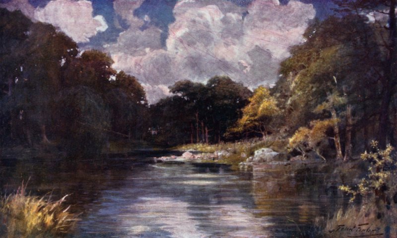 A Corrente de Truta (cor litho) de Robert (after) Fowler