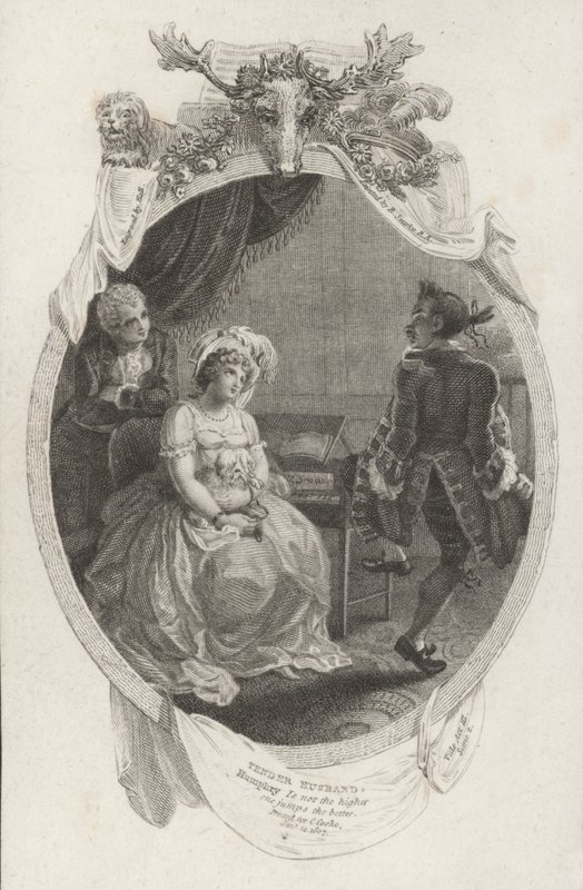 Cena de The Tender Husband de Richard Steele (gravura) de Robert (after) Smirke
