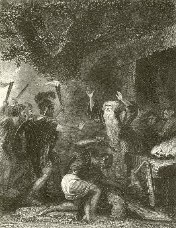 O massacre dos druidas (gravura) de Robert (after) Smirke