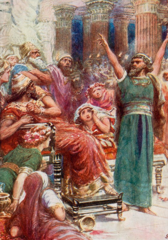 Neemias, o Portador da Taça dos Reis (cor litho) de Robert Ambrose (after) Dudley